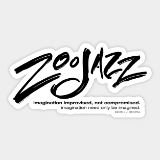 ZooJazz Logo in Black Sticker